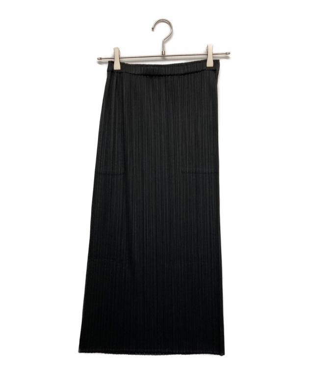 PLEATS PLEASE ブラック プリーツロングスカート サイズ1 中古・古着通販】PLEATS PLEASE ISSEY MIYAKE (プリーツプリーズ