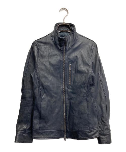 良品 HALB ハルプ テットオム クラックラムレザー シャツジャケット サイズL ブラック メンズ 古着 中古 USED 中古・古着通販】TETE HOMME (テット オム) ラムレザージャケット