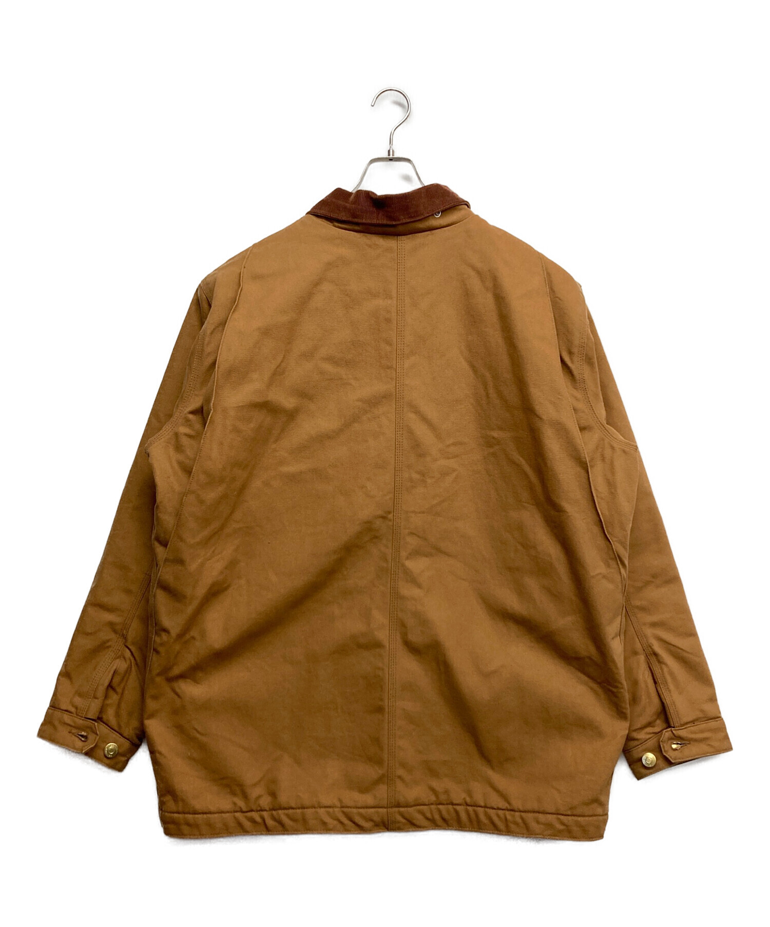 【古着】Carhartt チョアコート XL相当 グレー ダメージ ボロ 中古・古着通販】CarHartt (カーハート) Chore Coat ブラウン サイズ
