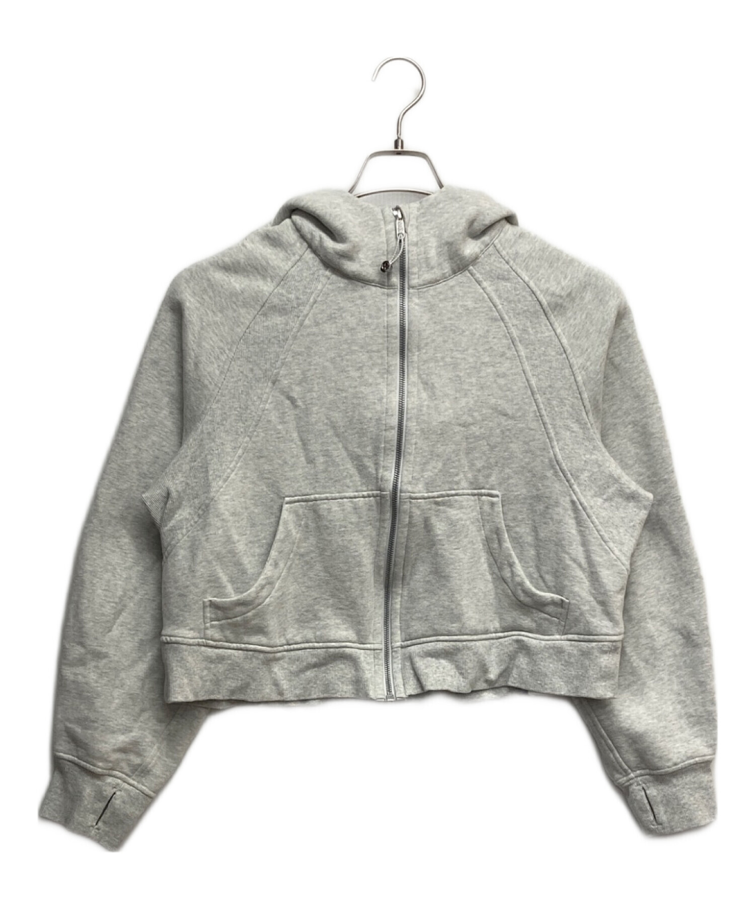 lululemon フルジップパーカー グレー 中古・古着通販】LULULEMON (ルルレモン) ジップパーカー ライトグレー