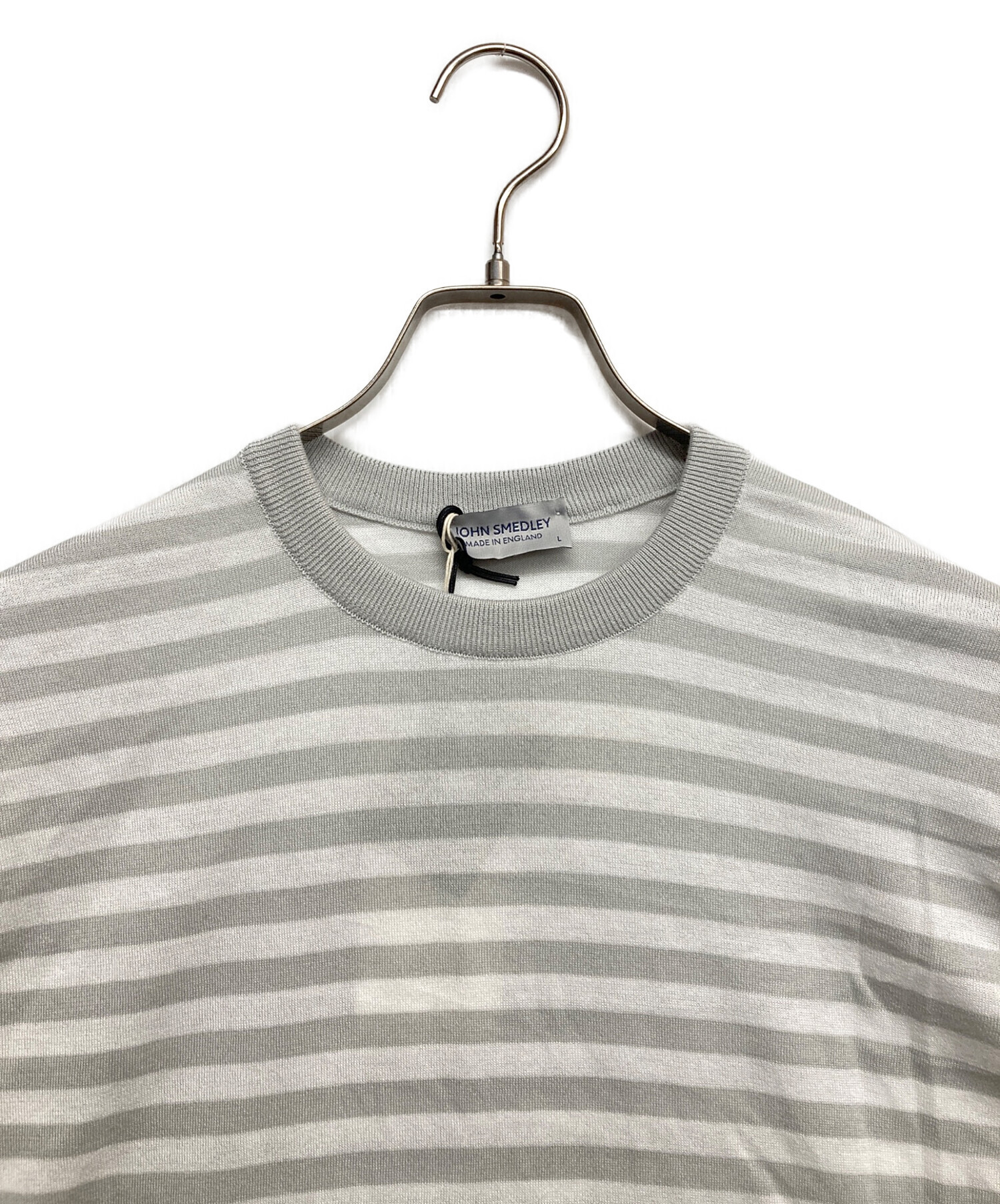 中古・古着通販】JOHN SMEDLEY (ジョンスメドレー) ボーダー クルー 