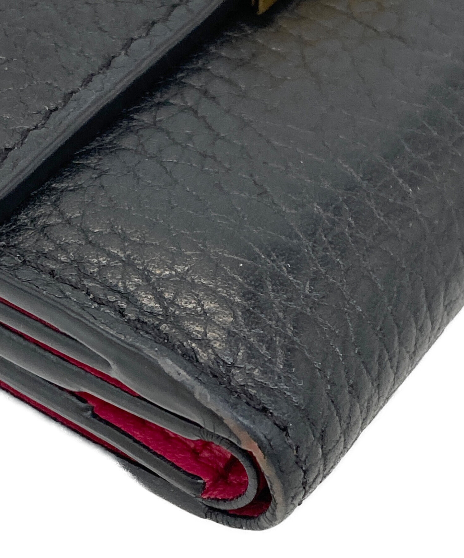 中古・古着通販】LOUIS VUITTON (ルイ ヴィトン) 2つ折り財布 ブラック