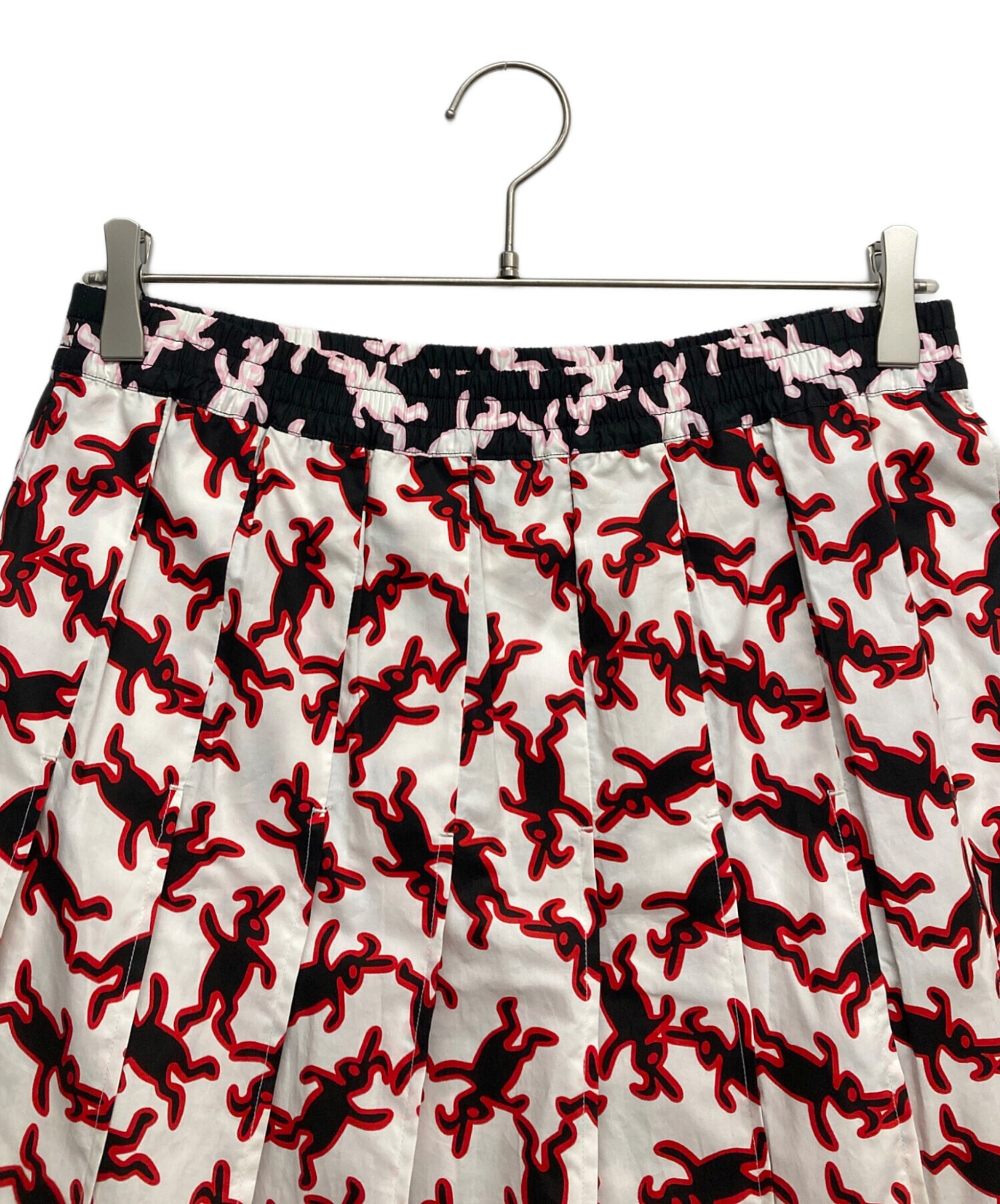 中古・古着通販】MARNI (マルニ) 総柄スカート レッド サイズ:40