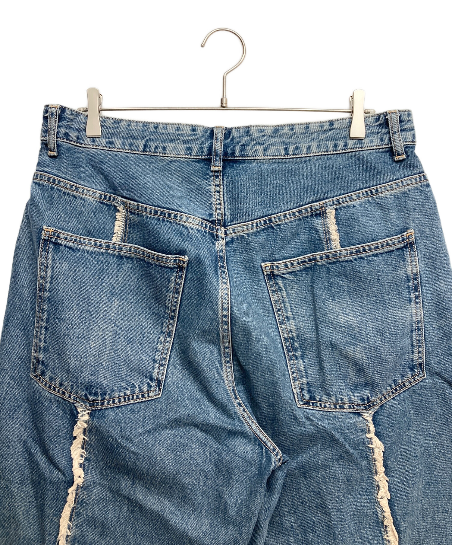 新品ZARAデニム サイズ42 中古・古着通販】ZARA (ザラ) デニムパンツ インディゴ サイズ:42