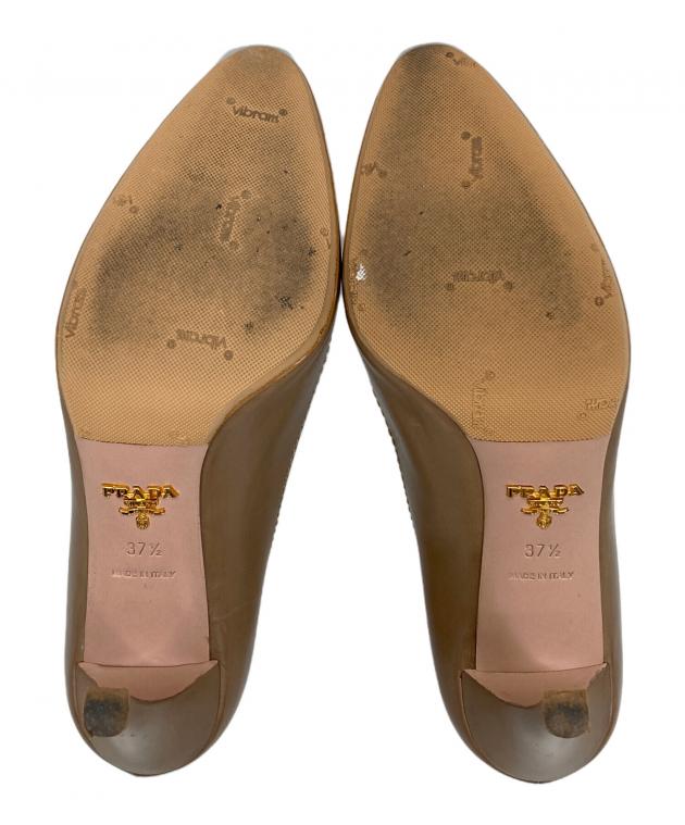 中古・古着通販】PRADA (プラダ) ヒールパンプス ベージュ サイズ:37 1