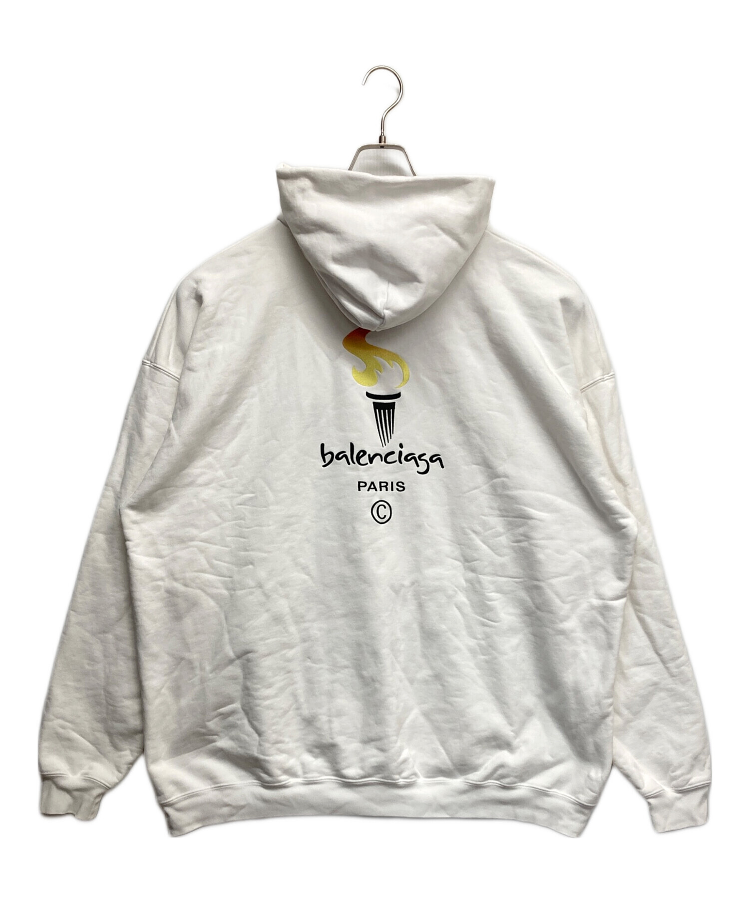 balenciaga フレイム ロゴ パーカー フーディー 中古・古着通販】BALENCIAGA (バレンシアガ) Embroidery Flame Hoodie