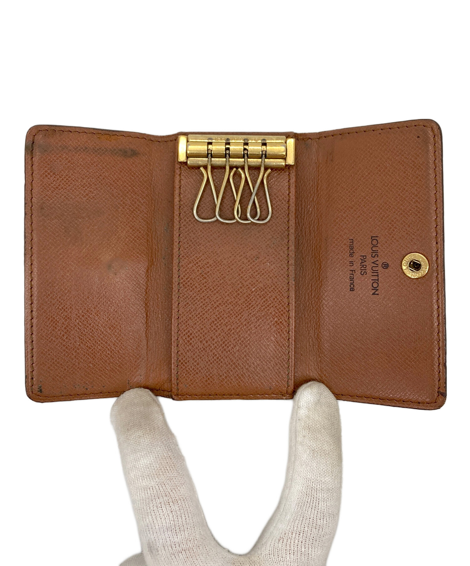 値下げ中！LOUIS VUITTON ブラウンレザーキーホルダー 中古・古着通販】LOUIS VUITTON (ルイ ヴィトン) キーケース ブラウン