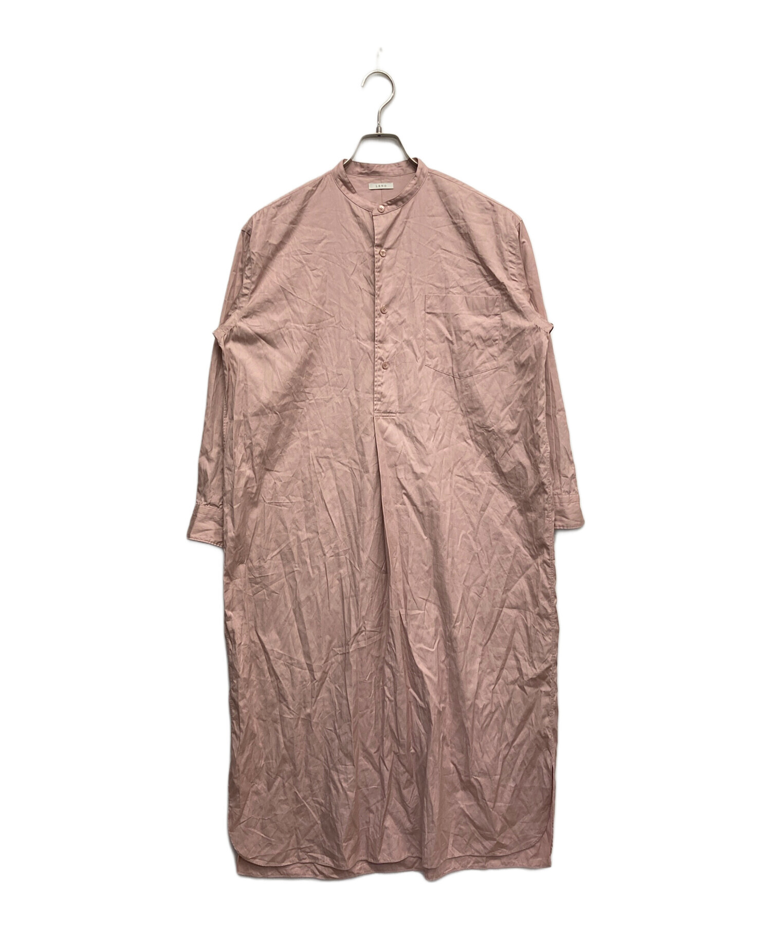 中古・古着通販】LENO (リノ) 長袖ワンピース ピンク｜ブランド・古着