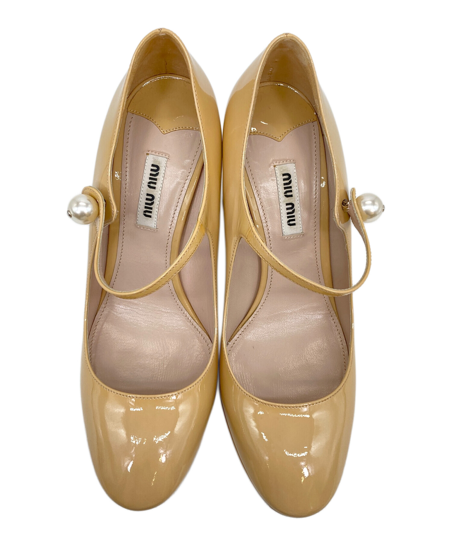 中古・古着通販】MIU MIU (ミュウミュウ) ヒールパンプス イエロー