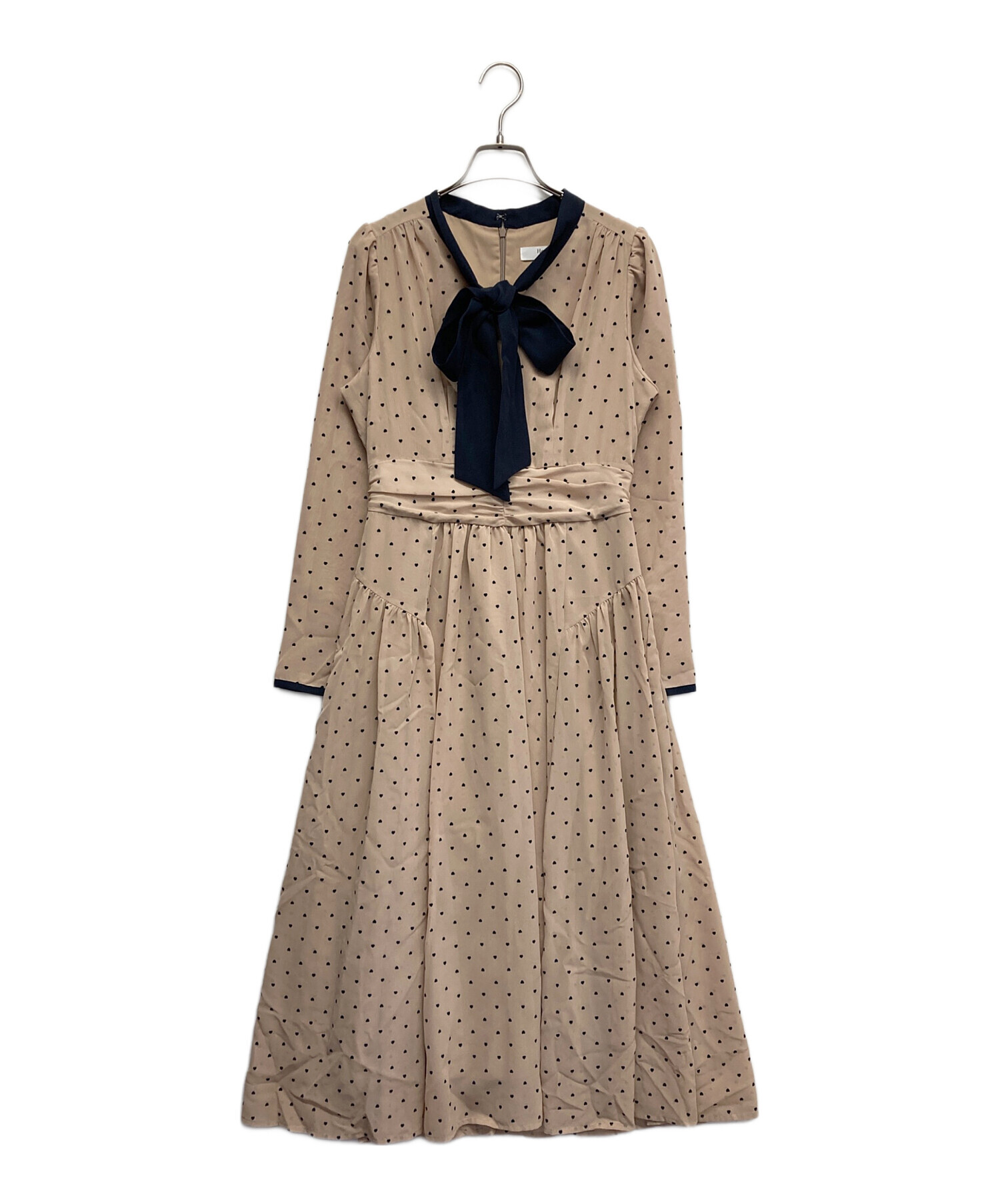 値下げ中herliptoHeartDot BowTie ChiffonDress 中古・古着通販】Her lip to (ハーリップトゥ) Heart Dot Bow Tie