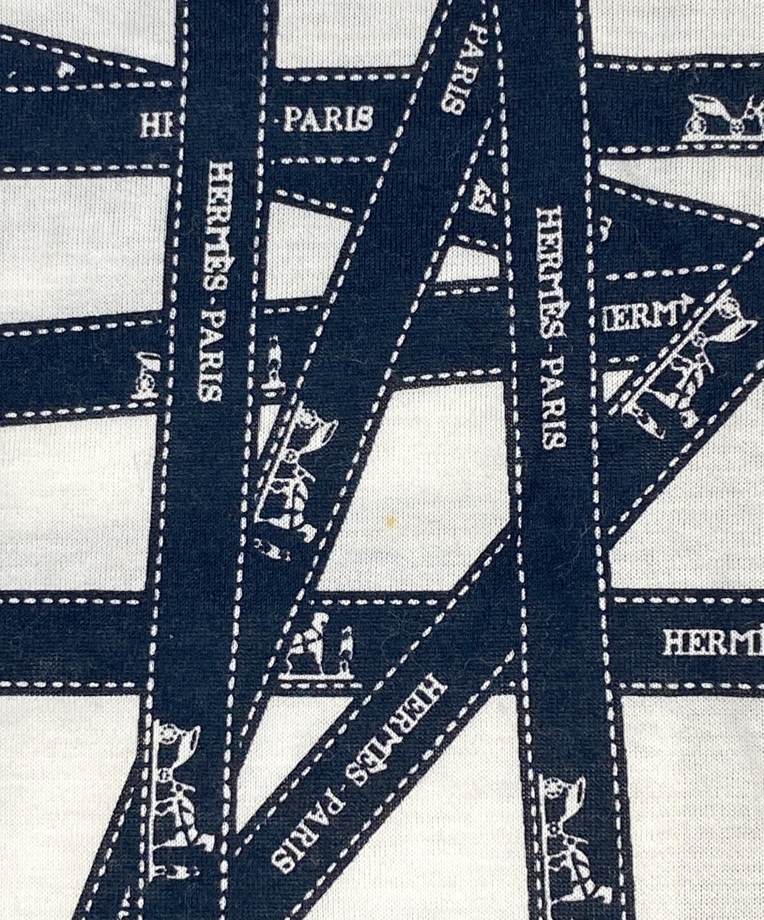 中古・古着通販】HERMES (エルメス) ボルデュック リボンプリントt