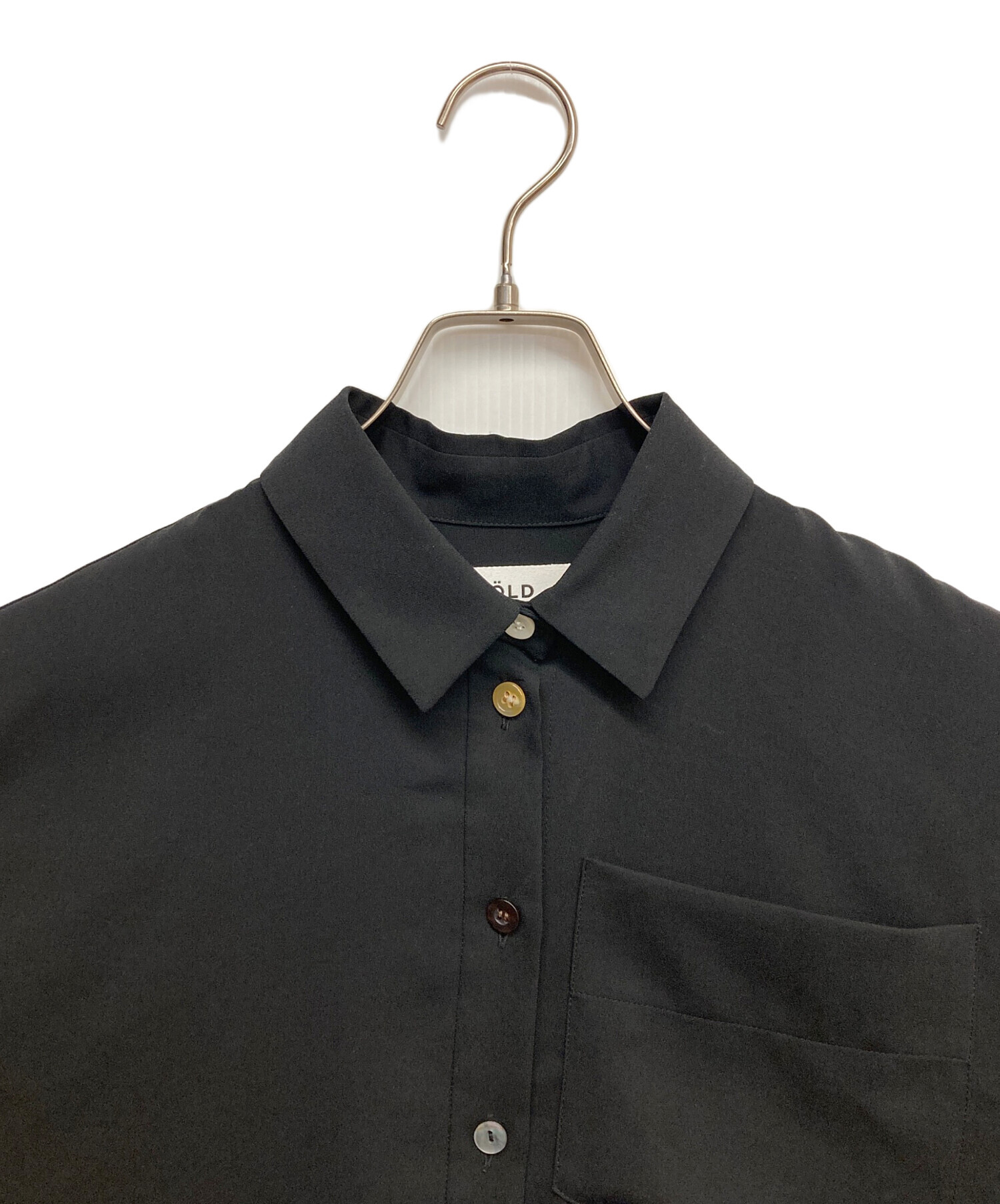 中古・古着通販】ENFOLD (エンフォルド) HALL SHIRT ブラック サイズ 