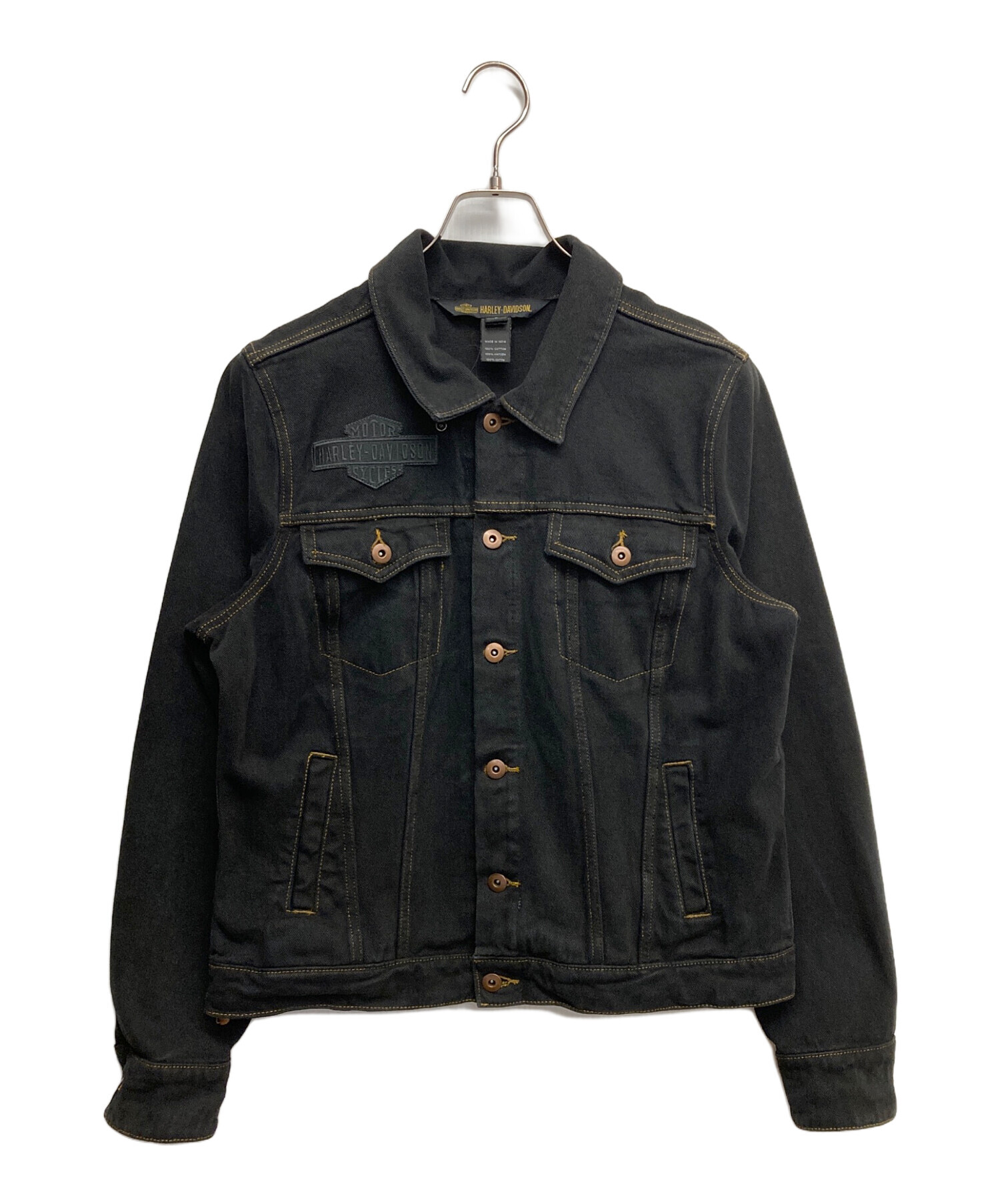 Harley-Davidson デニムジャケット ジーンズ 中古・古着通販】HARLEY-DAVIDSON (ハーレーダビッドソン) バック刺繍