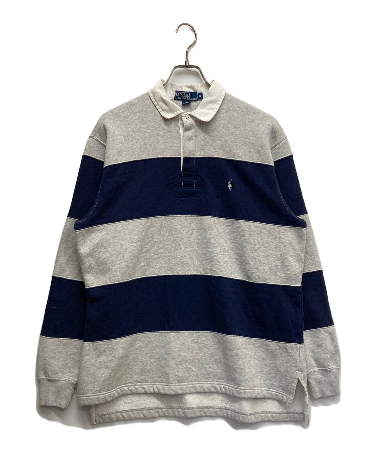 【希少・美品】ポロラルフローレン　ラガーシャツ　M　ボーダー 中古・古着通販】POLO RALPH LAUREN (ポロ・ラルフローレン) ボーダー