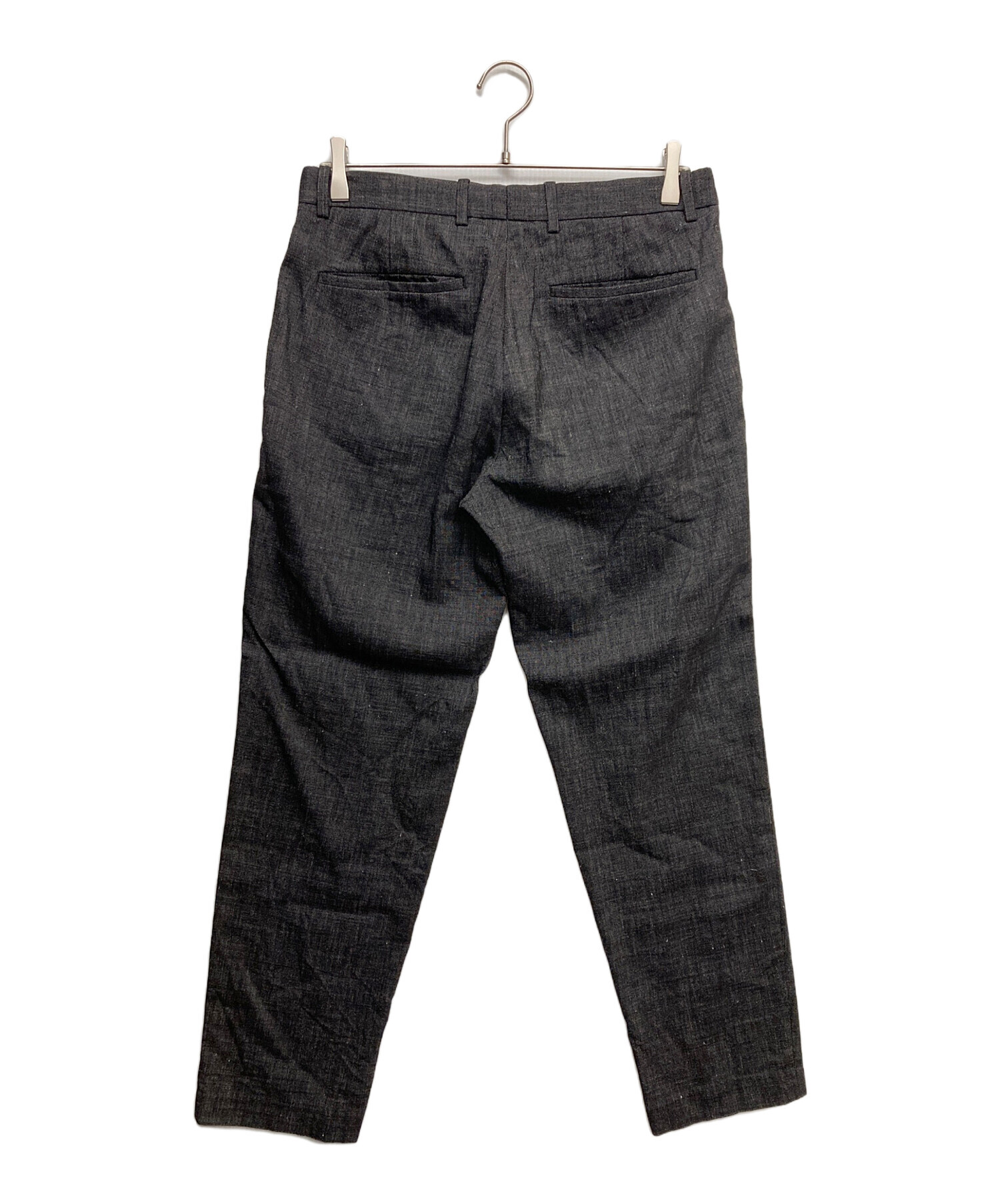 中古・古着通販】theory (セオリー) リネンブレンドパンツ ブラック