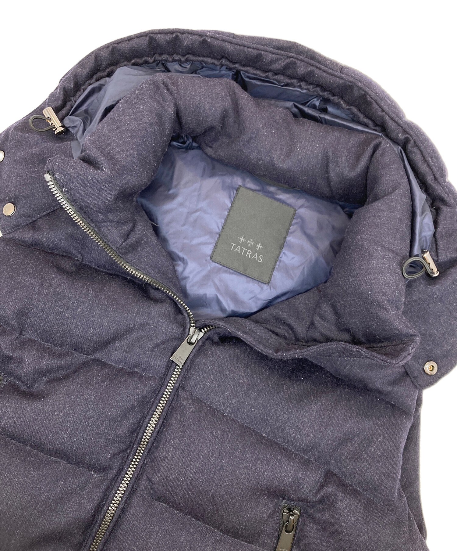 中古・古着通販】TATRAS (タトラス) ウールダウンベスト ネイビー