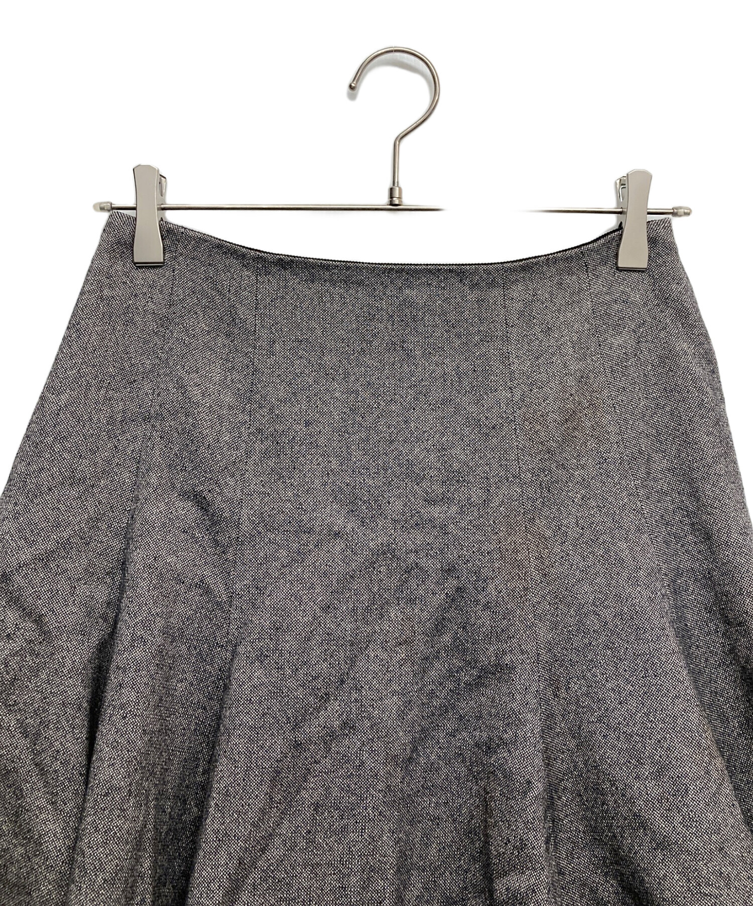 FOXEY NEWYORK グレー 膝丈スカート 40 フォクシー 洗濯可 中古・古着 