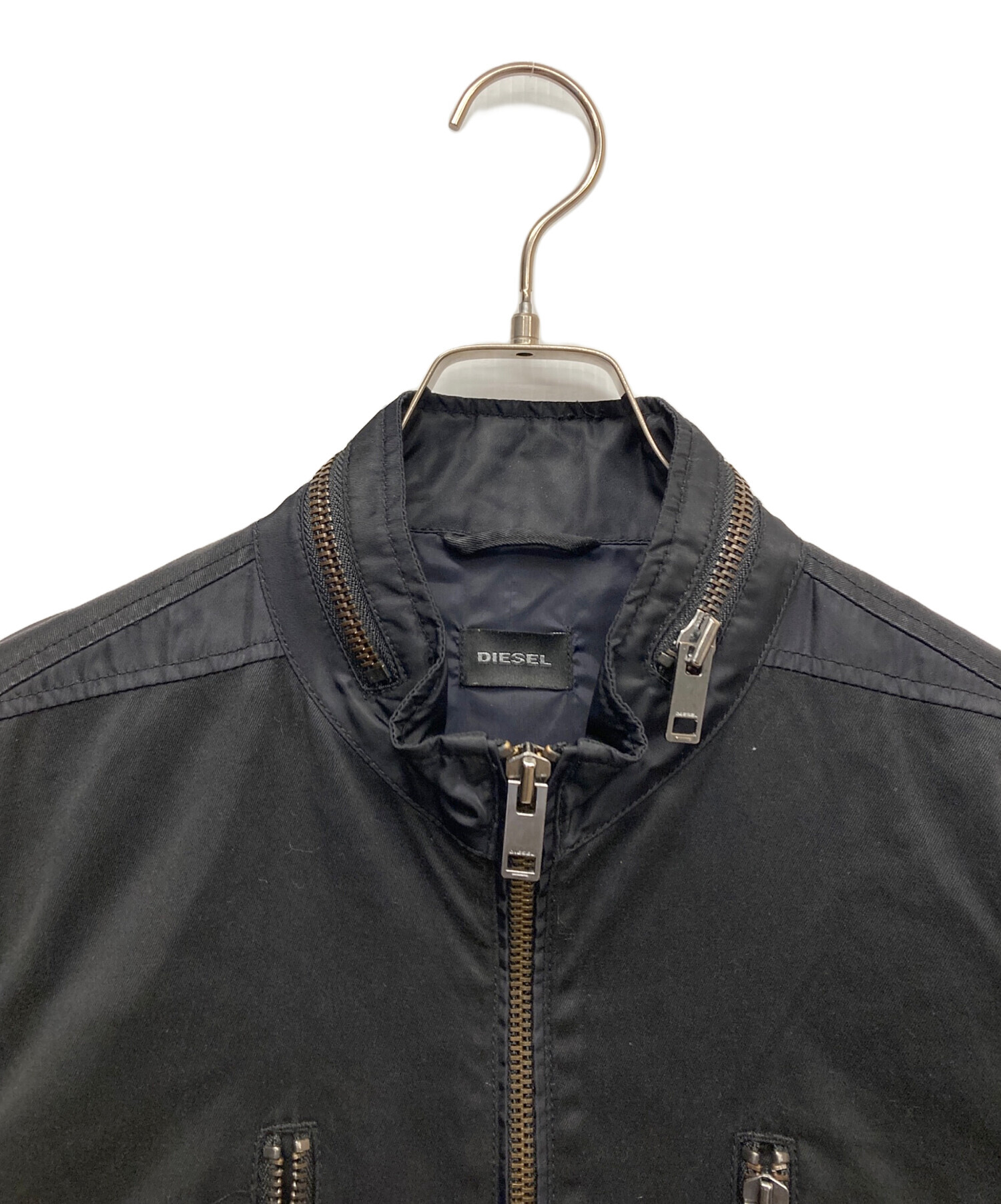 DIESEL ブラックジャケット Lサイズ　y2k 中古・古着通販】DIESEL (ディーゼル) y2k ジップアップジャケット