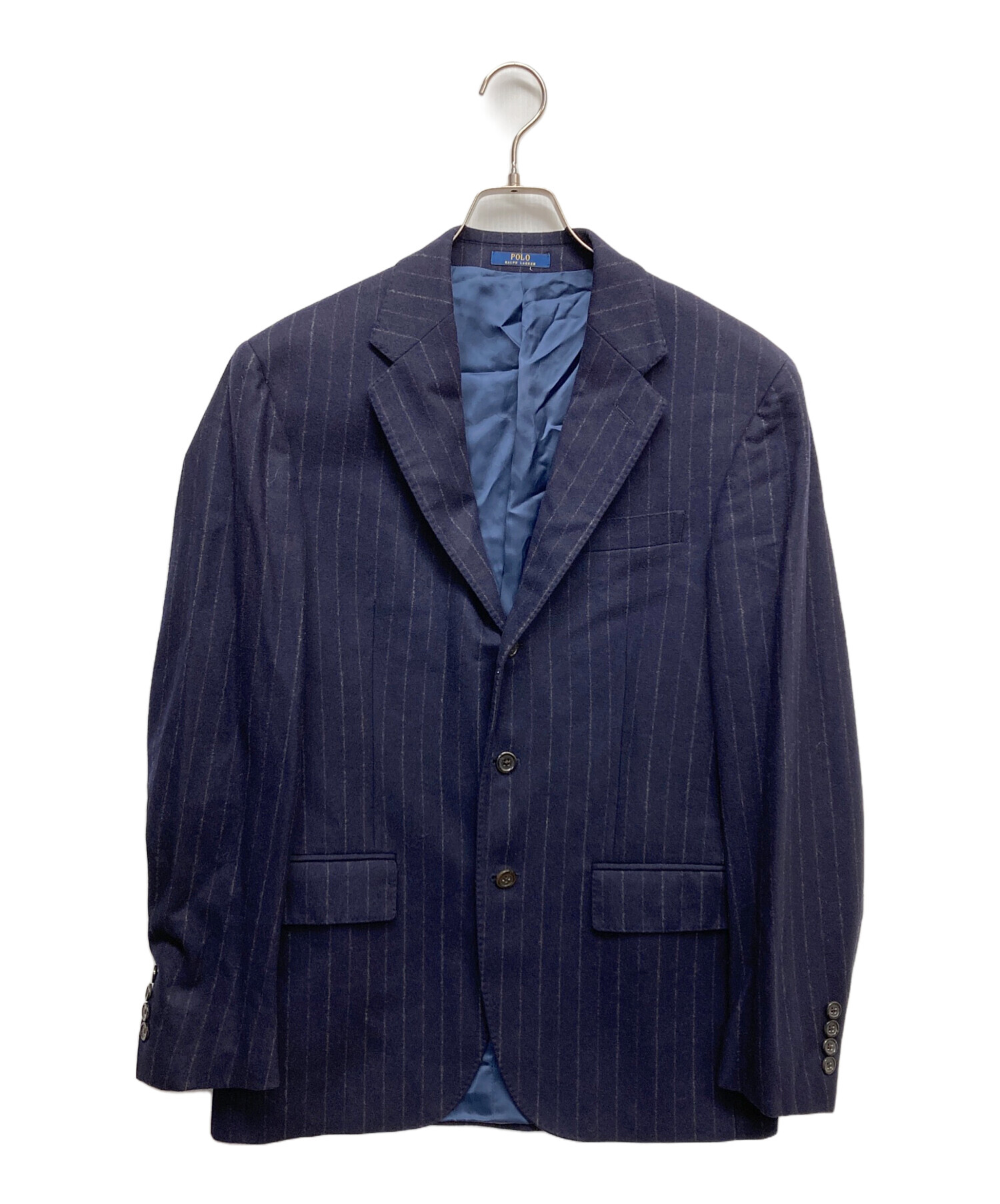 Ralph Lauren ネイビー ストライプ ジャケット サイズ11 中古・古着通販】POLO RALPH LAUREN (ポロ・ラルフローレン) ウール
