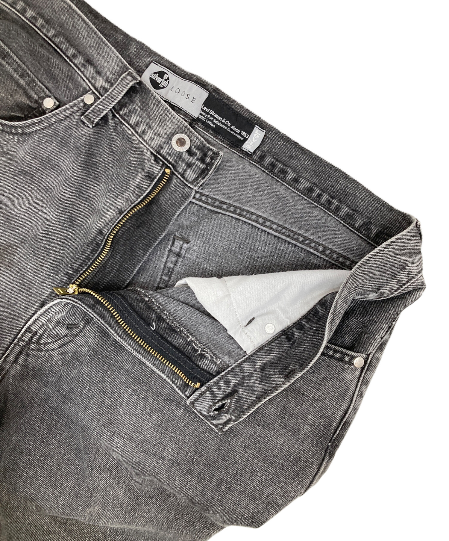 【神サイズ】リーバイス シルバータブ ブラック W38x29 中古・古着通販】LEVI'S (リーバイス) シルバータブブラックデニム