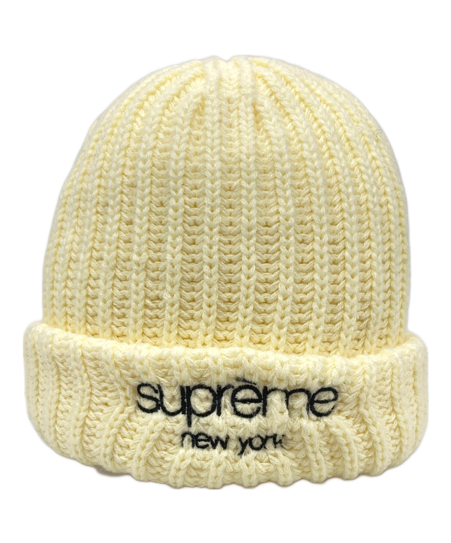 中古・古着通販】Supreme (シュプリーム) RIBBED BEANIE イエロー