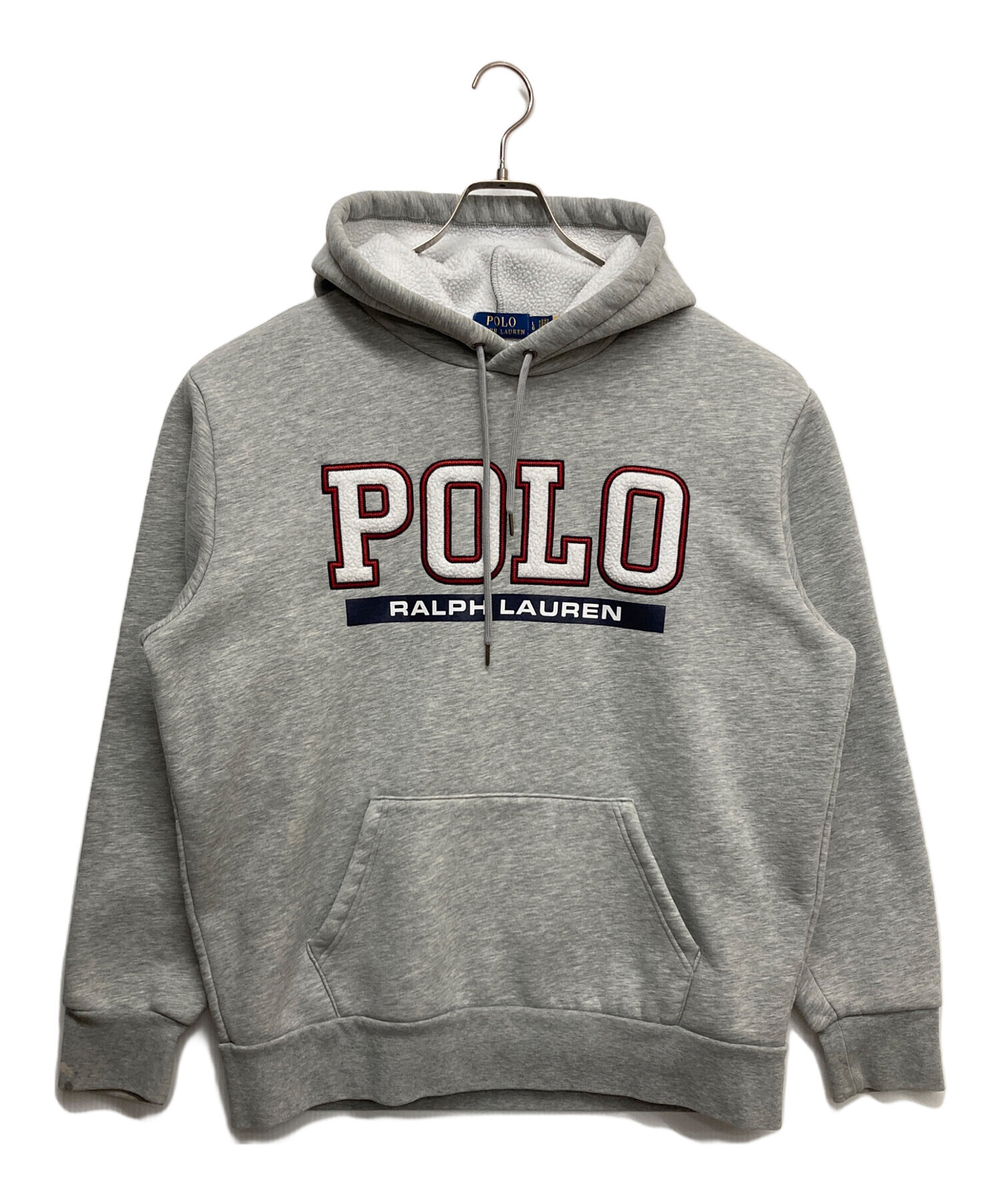 ラルフローレン　刺繍　フード　トレーナー　パーカー　グレー　貴重　170 中古・古着通販】POLO RALPH LAUREN (ポロ・ラルフローレン