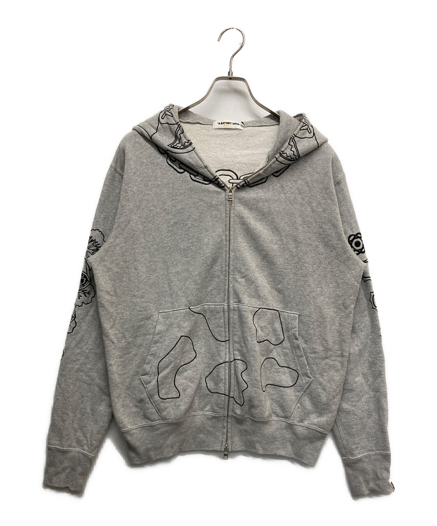 中古・古着通販】A BATHING APE (アベイシングエイプ) 刺繍ジップ