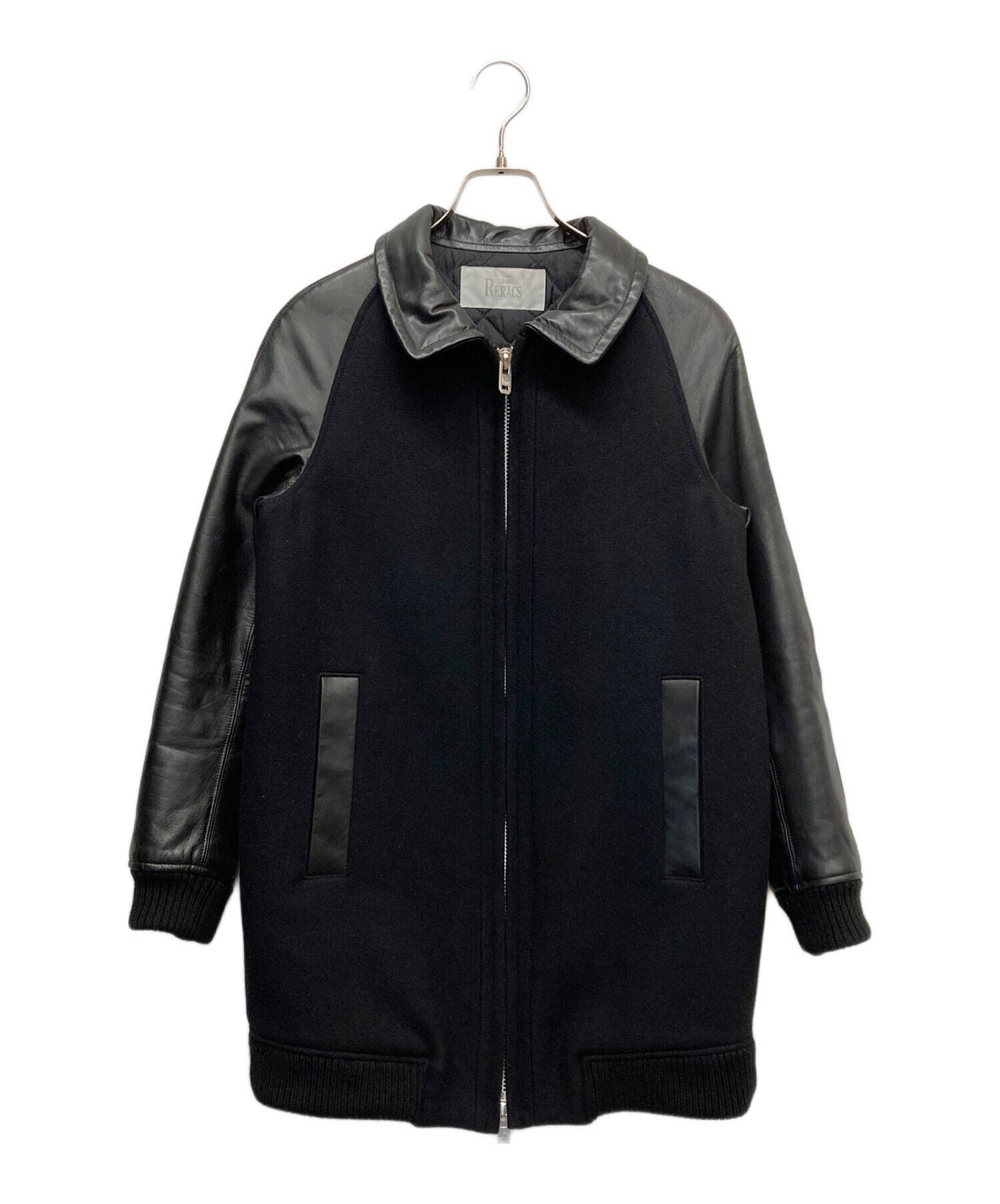 THE RERACS ブラック スタジャン 中古・古着通販】THE RERACS (ザ リラクス) レザー切替ロング