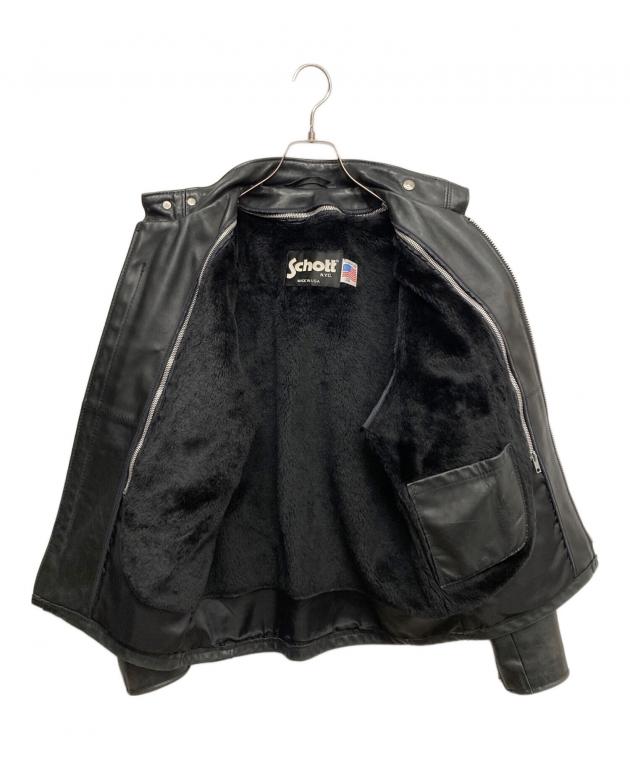 Schott ライナー付き　ライダースジャケット レザー　38 USA製 中古・古着通販】Schott (ショット) 641-ライナー付きシングル