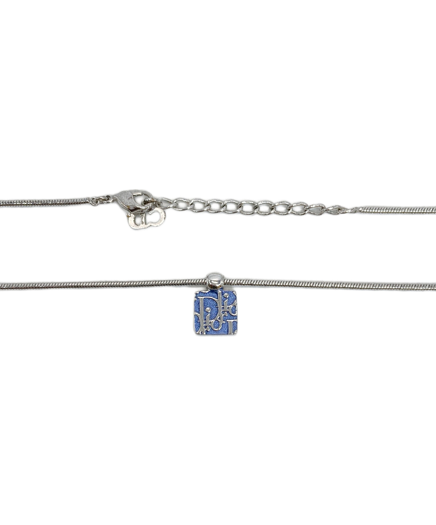 Christian Dior トロッター柄 ネックレス アクセサリー ブルー 中古・古着通販】Christian Dior (クリスチャン ディオール