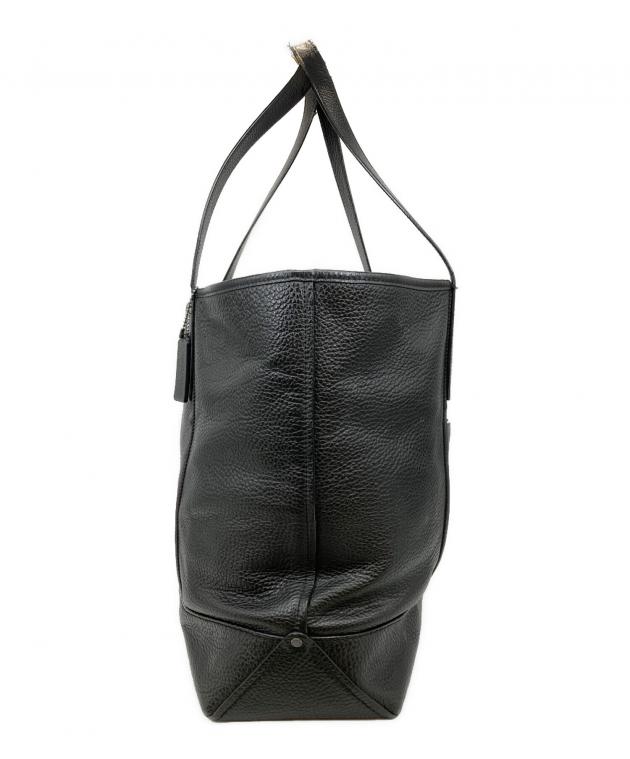 COACH レザー製トートバッグ ダークグレー 中古・古着通販】COACH (コーチ) シボ革トートバッグ トートバッグ
