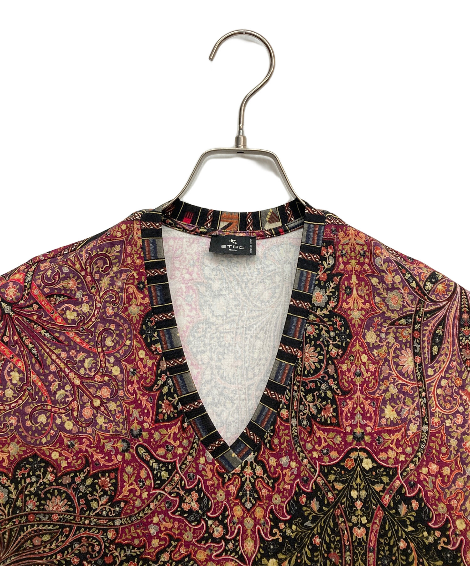 中古・古着通販】ETRO (エトロ) 総柄ワンピース ブラウン サイズ:46