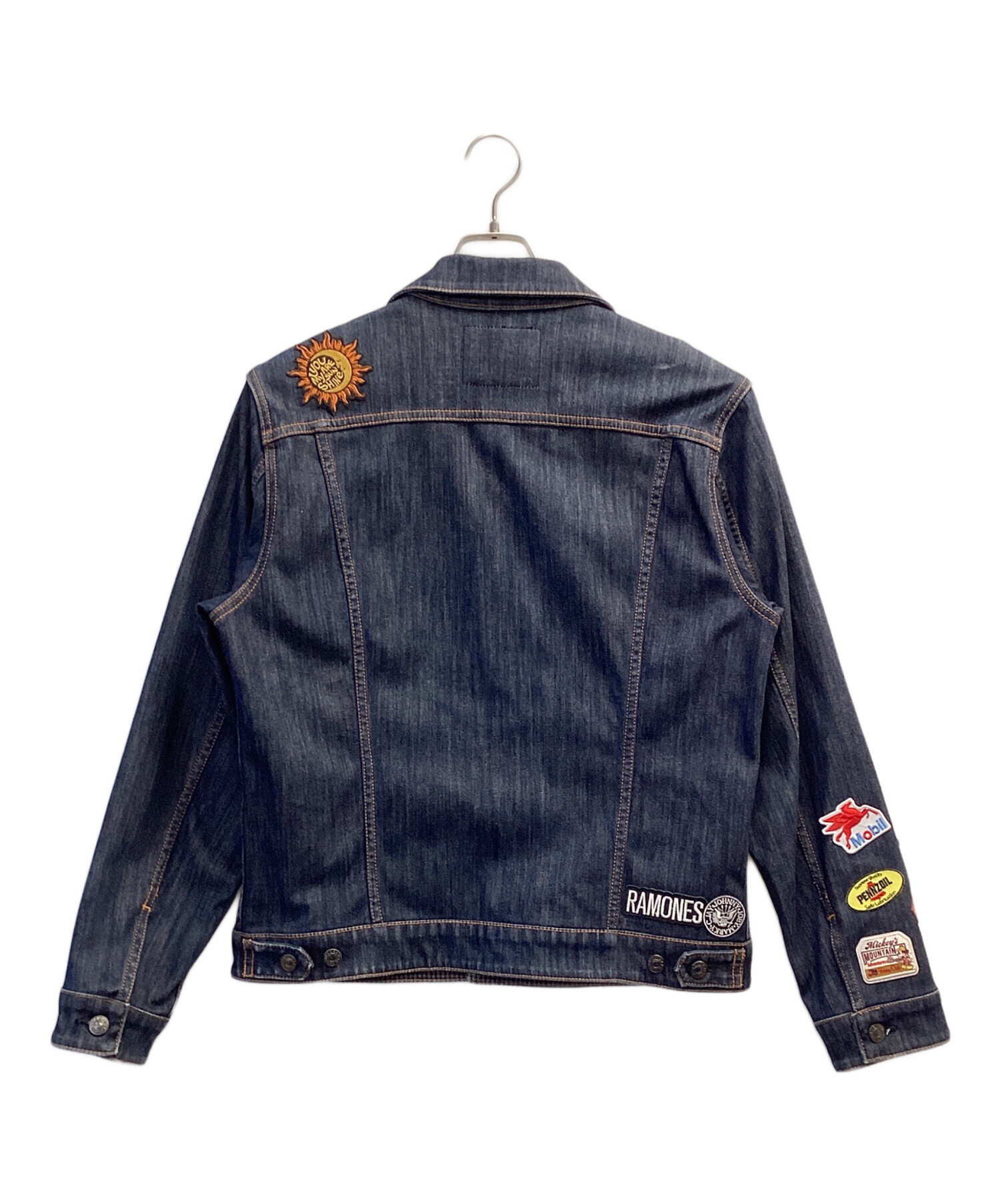 EDWIN デニムジャケット ワッペン カスタムHARLEY 7up Gジャン 中古・古着通販】EDWIN (エドウィン) ワッペンデニムジャケット
