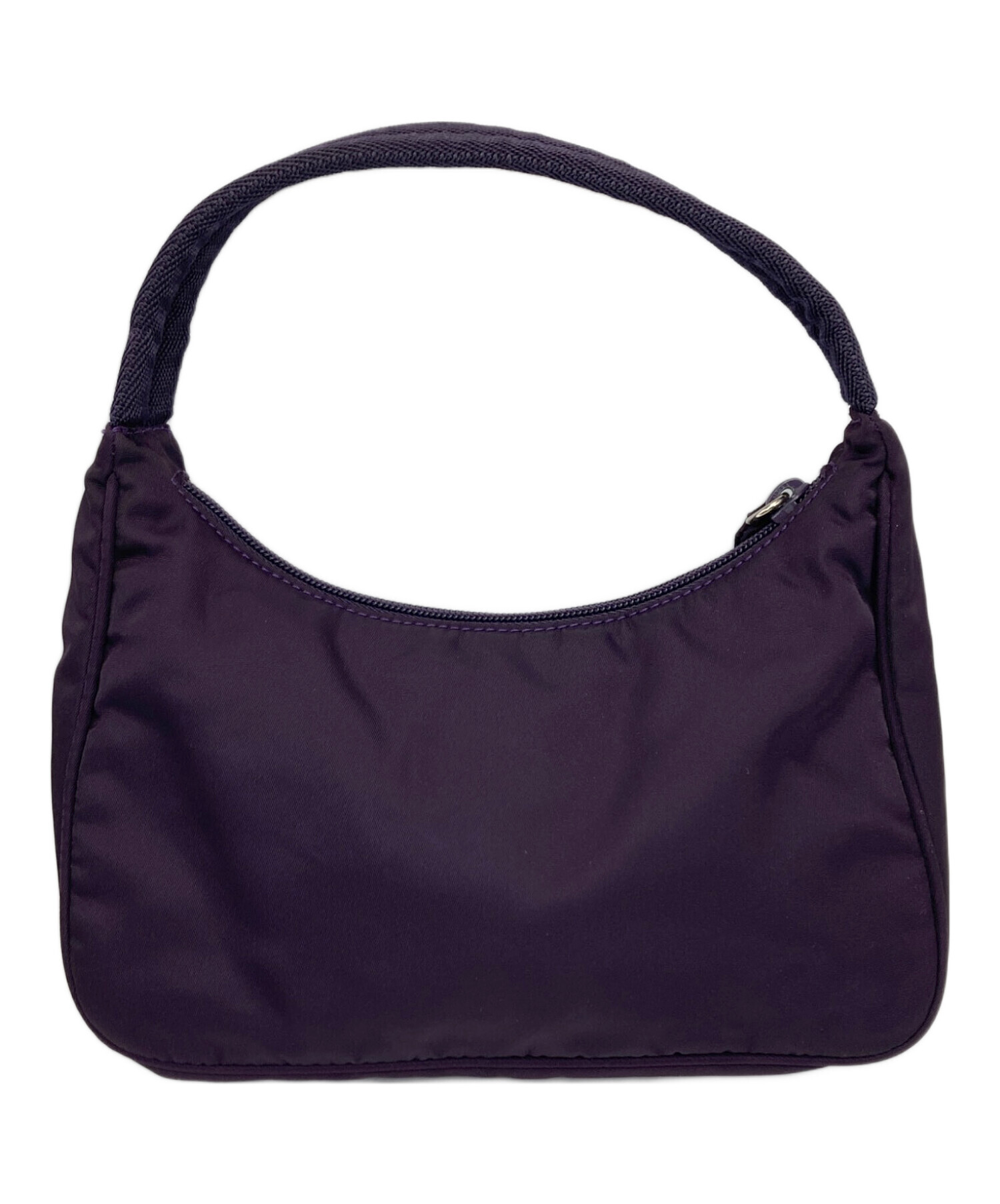PRADA プラダ ハンドバッグ ミニハンドバッグ 三角プレート ナイロン 中古・古着通販】PRADA (プラダ) 三角プレートナイロンミニ