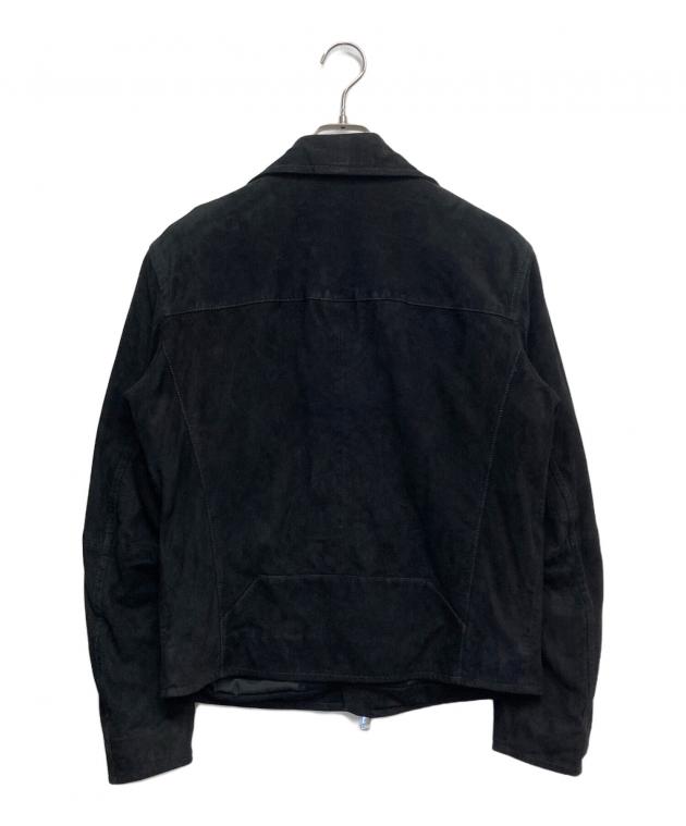 Armani Excha 黒 スエード シングルライダースジャケット 中古・古着通販】ARMANI EXCHANGE (アルマーニ エクスチェンジ