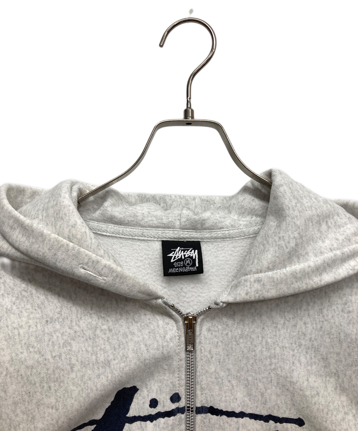 中古・古着通販】stussy (ステューシー) STOCK ZIP HOODIE アイボリー