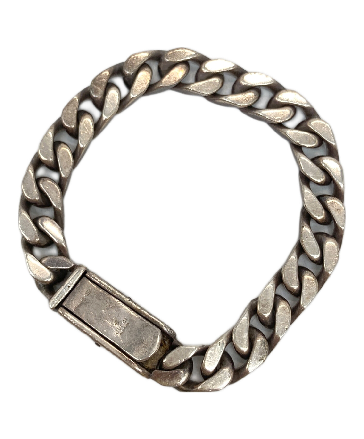 GUCCI プレート チェーン ブレスレット 中古・古着通販】GUCCI (グッチ) チェーンブレスレット｜ブランド