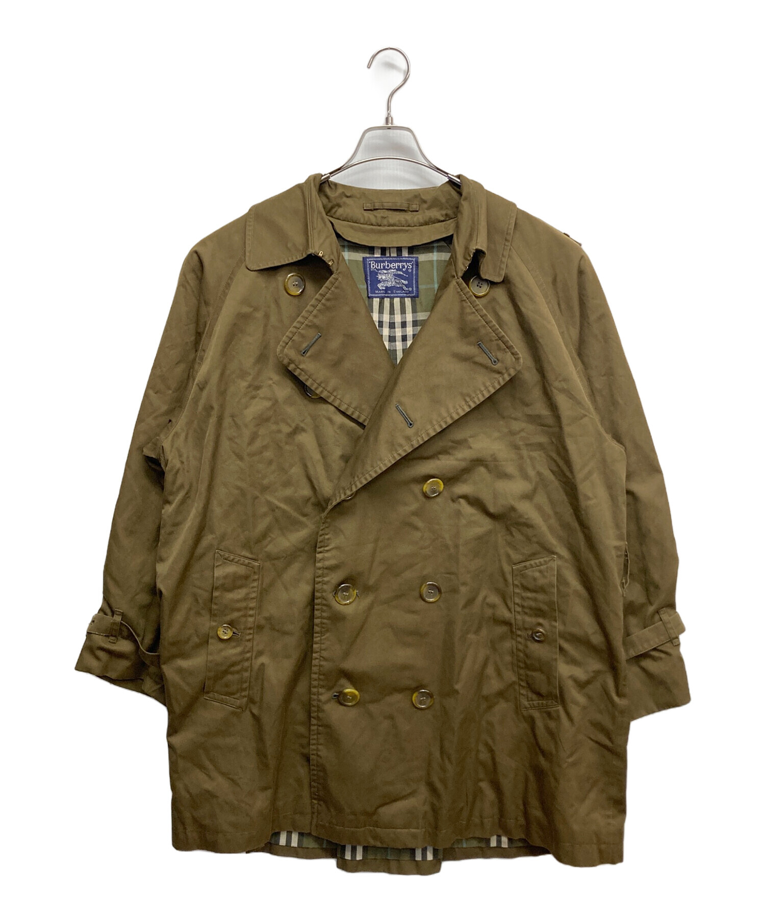 【お値下げ】送料込 Burberry トレンチコート オリーブ 中古・古着通販】Burberry's (バーバリーズ) ミリタリートレンチコート
