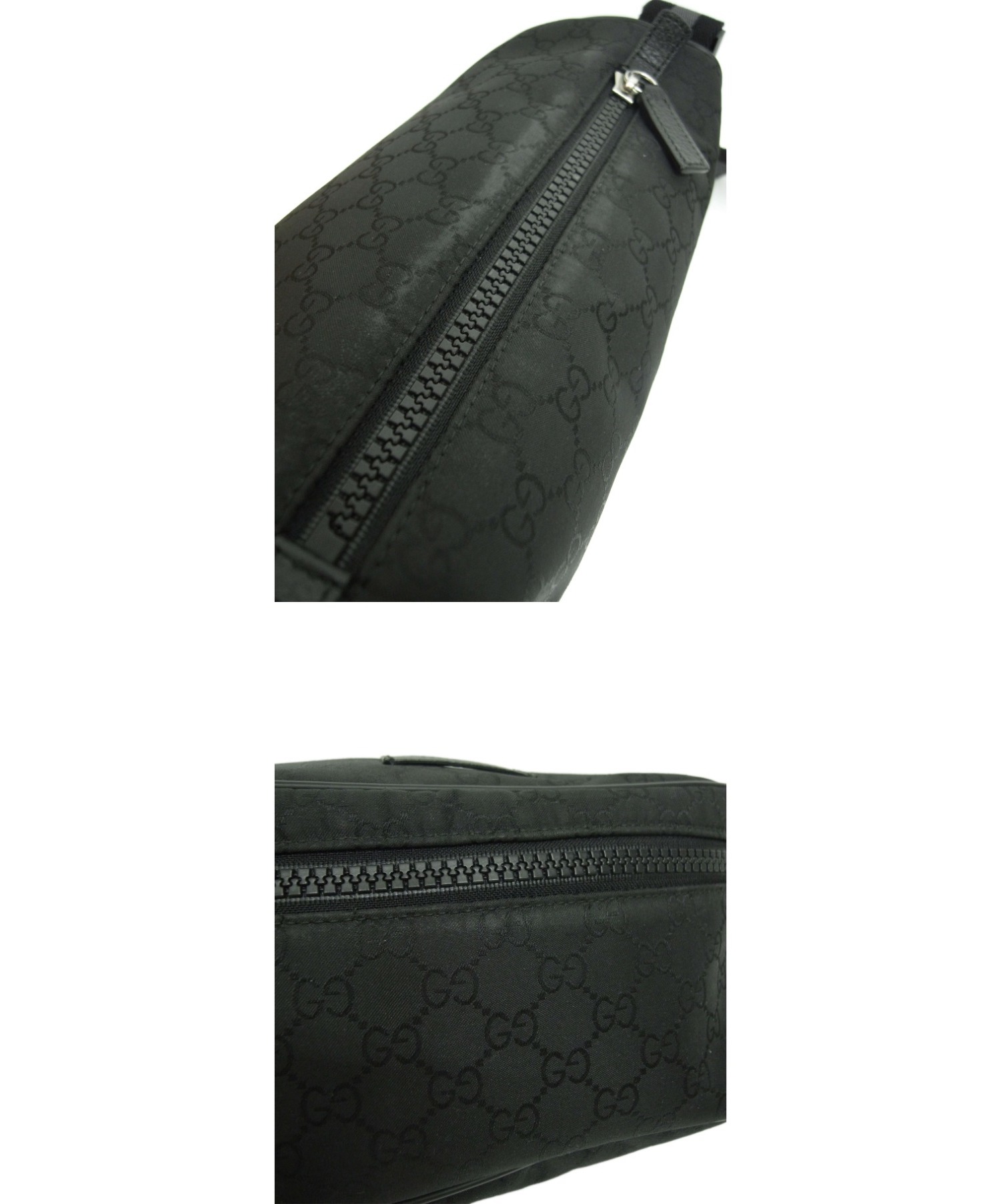 中古・古着通販】GUCCI (グッチ) ウエストバッグ ブラック GG 449182