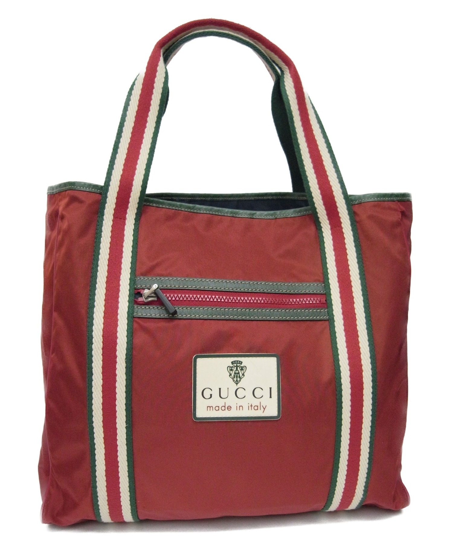 GUCCI グッチ 正規品 ガーメントバッグ ナイロン シリアル有／廃盤 中古・古着通販】GUCCI (グッチ) ナイロントートバッグ ボルドー