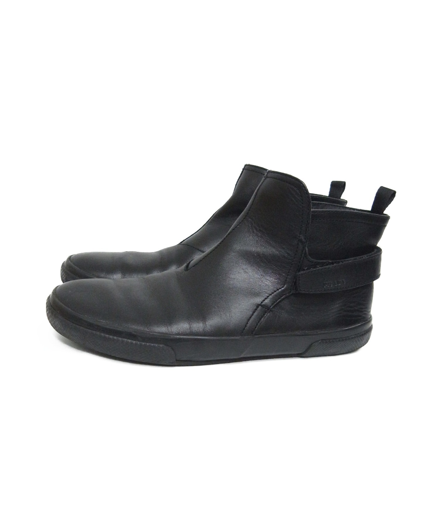 中古・古着通販】PRADA (プラダ) チェルシーブーツ ブラック サイズ