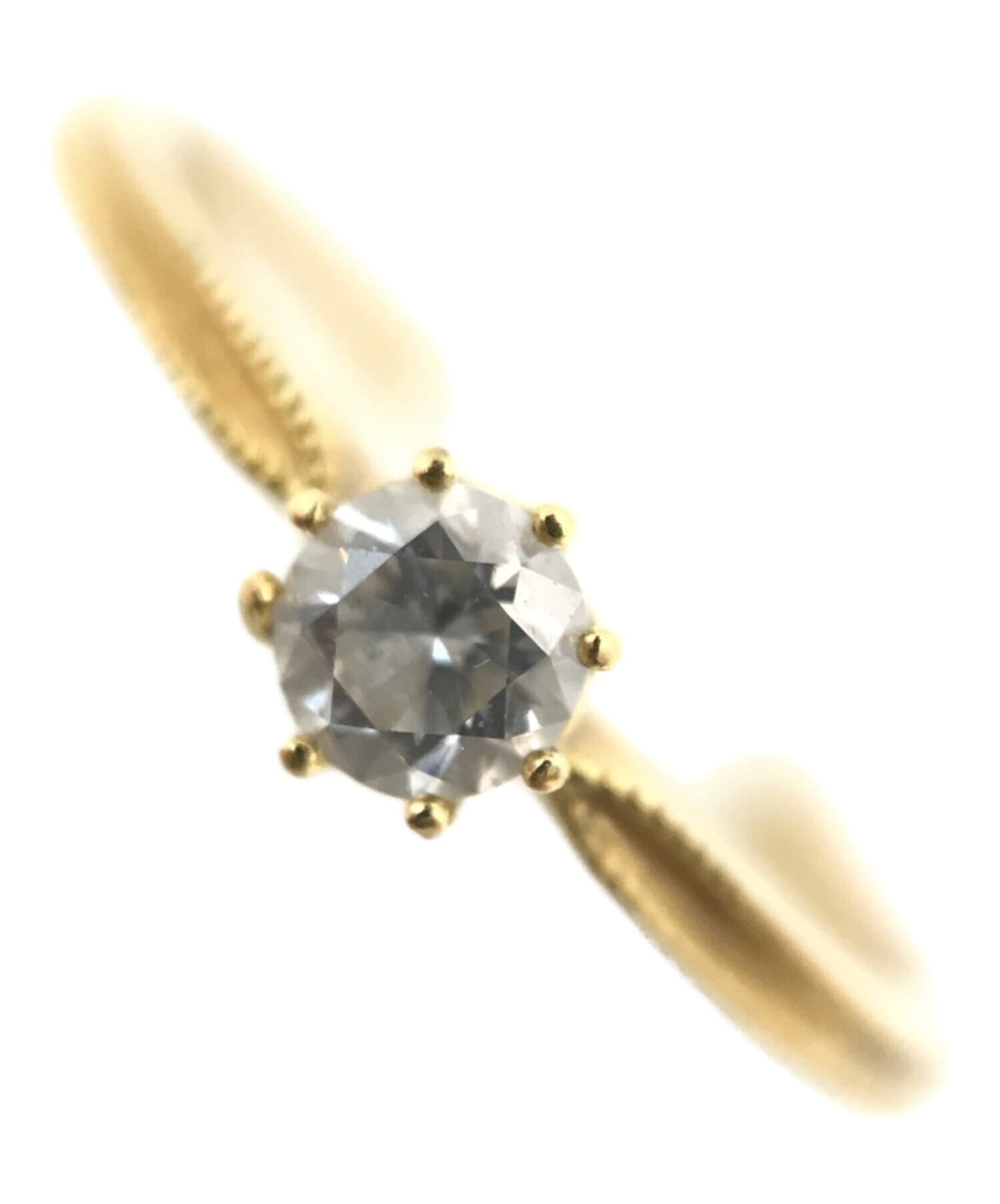 AHKAH✨ソルティアラウンド K18 一粒 ダイヤモンド0.15ct
