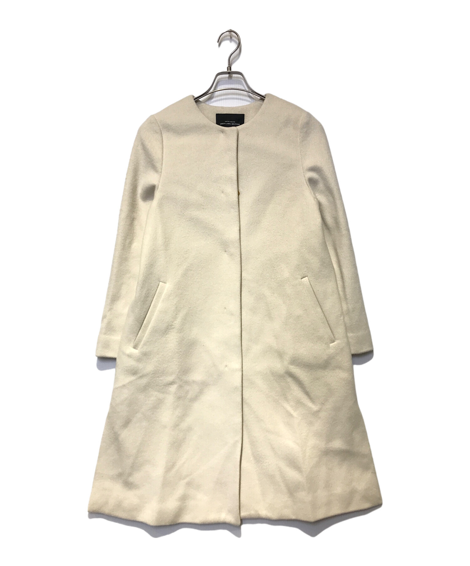 green label relaxing ショートビーバーノーカラー コート