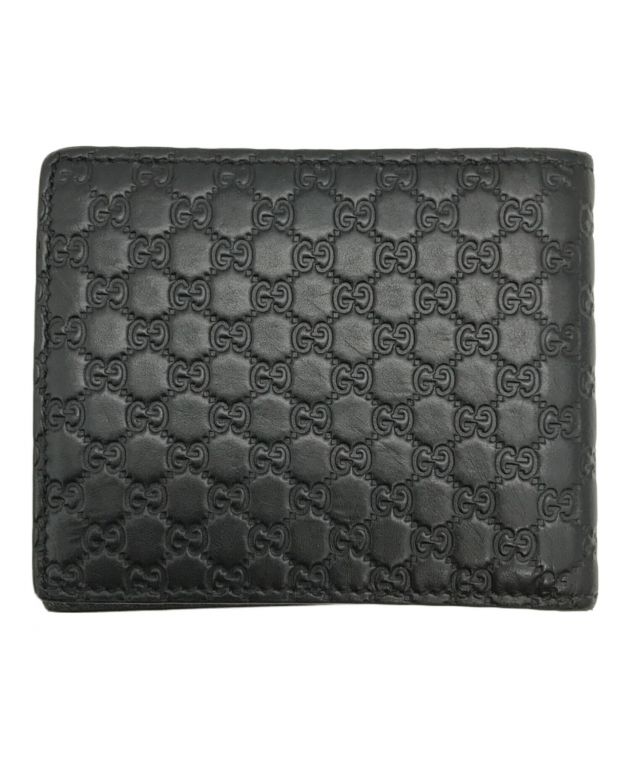 【美品】 334 GUCCI グッチ マイクロ シマ 2つ折り 財布 中古・古着通販】GUCCI (グッチ) マイクログッチシマ2つ折り財布