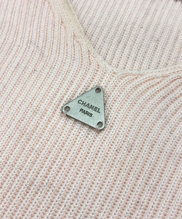 中古・古着通販】CHANEL (シャネル) 半袖リブカットソー ピンク サイズ