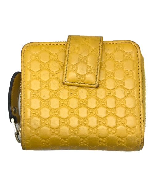 中古・古着通販】GUCCI (グッチ) 2つ折り財布 イエロー サイズ:下記