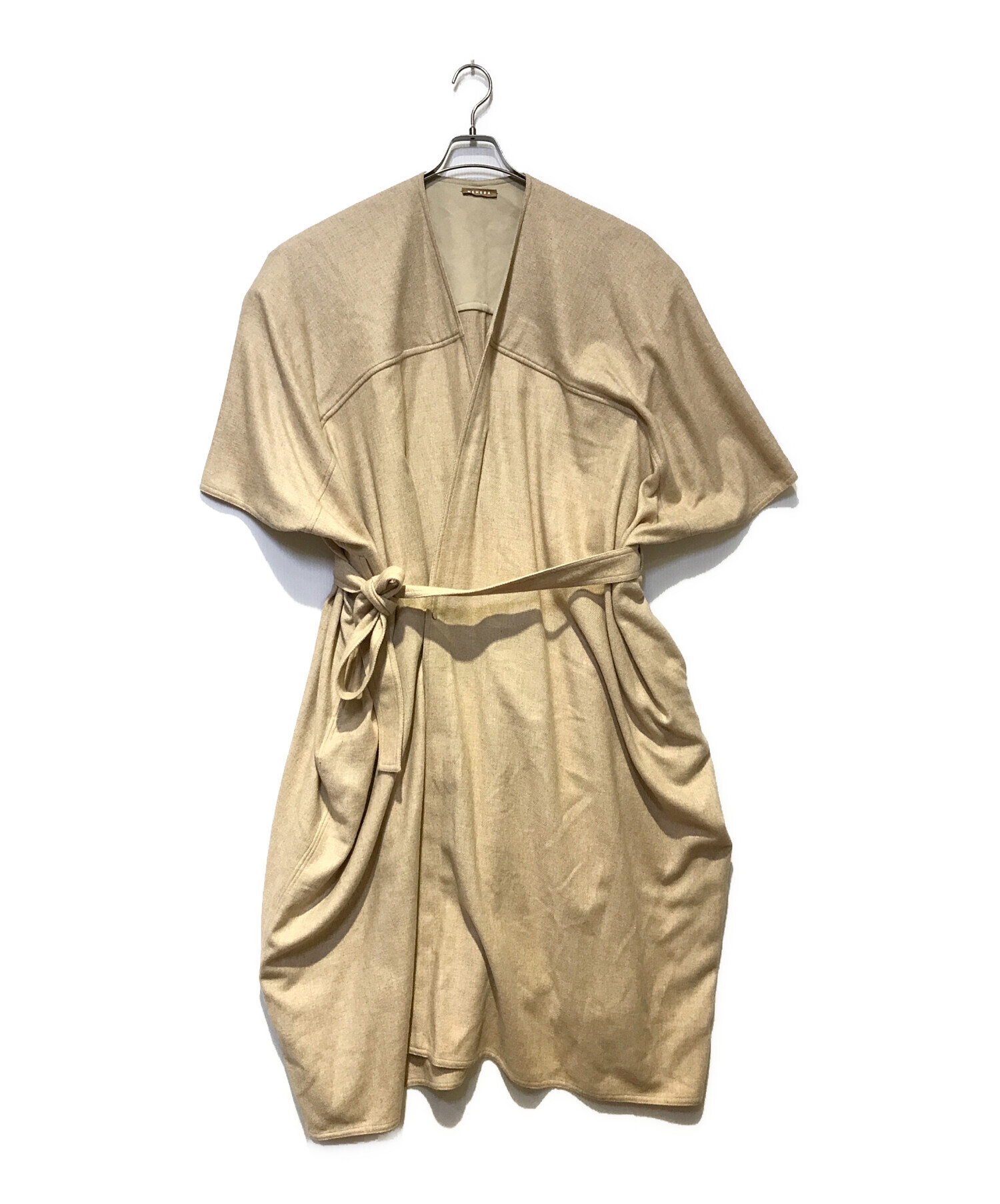 中古・古着通販】NEHERA (ネヘラ) ロングガウンコート ベージュ 中古・古着通販】NEHERA (ネヘラ) ロングガウンコート ベージュ