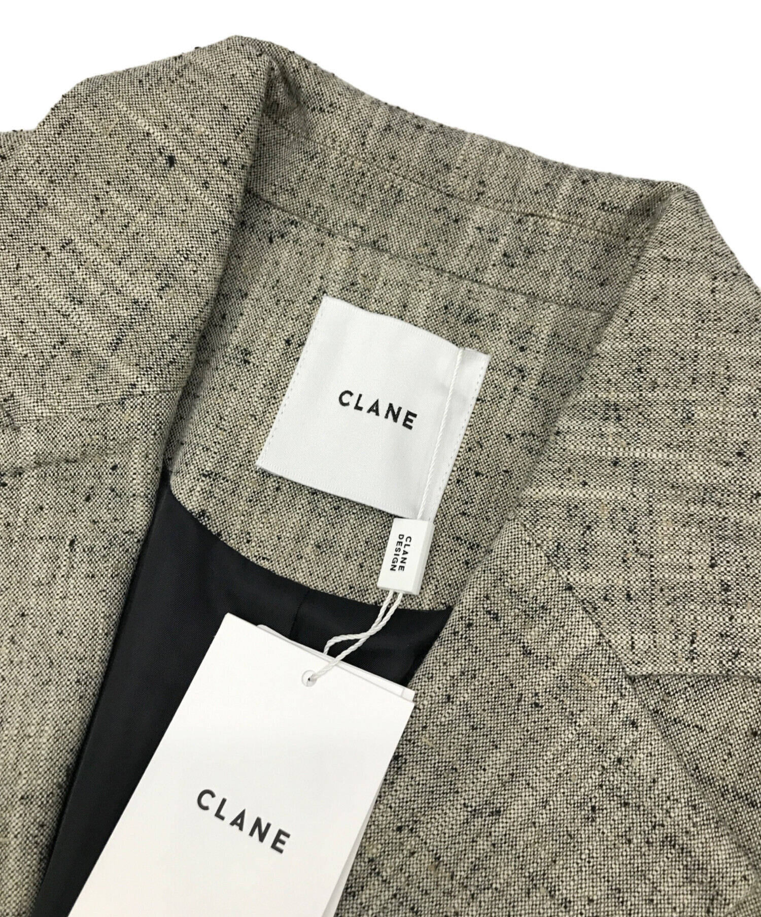 clane ドット柄 グレー テーラードジャケット セール】PEARL DOT JACKET（テーラードジャケット）｜CLANE（クラネ