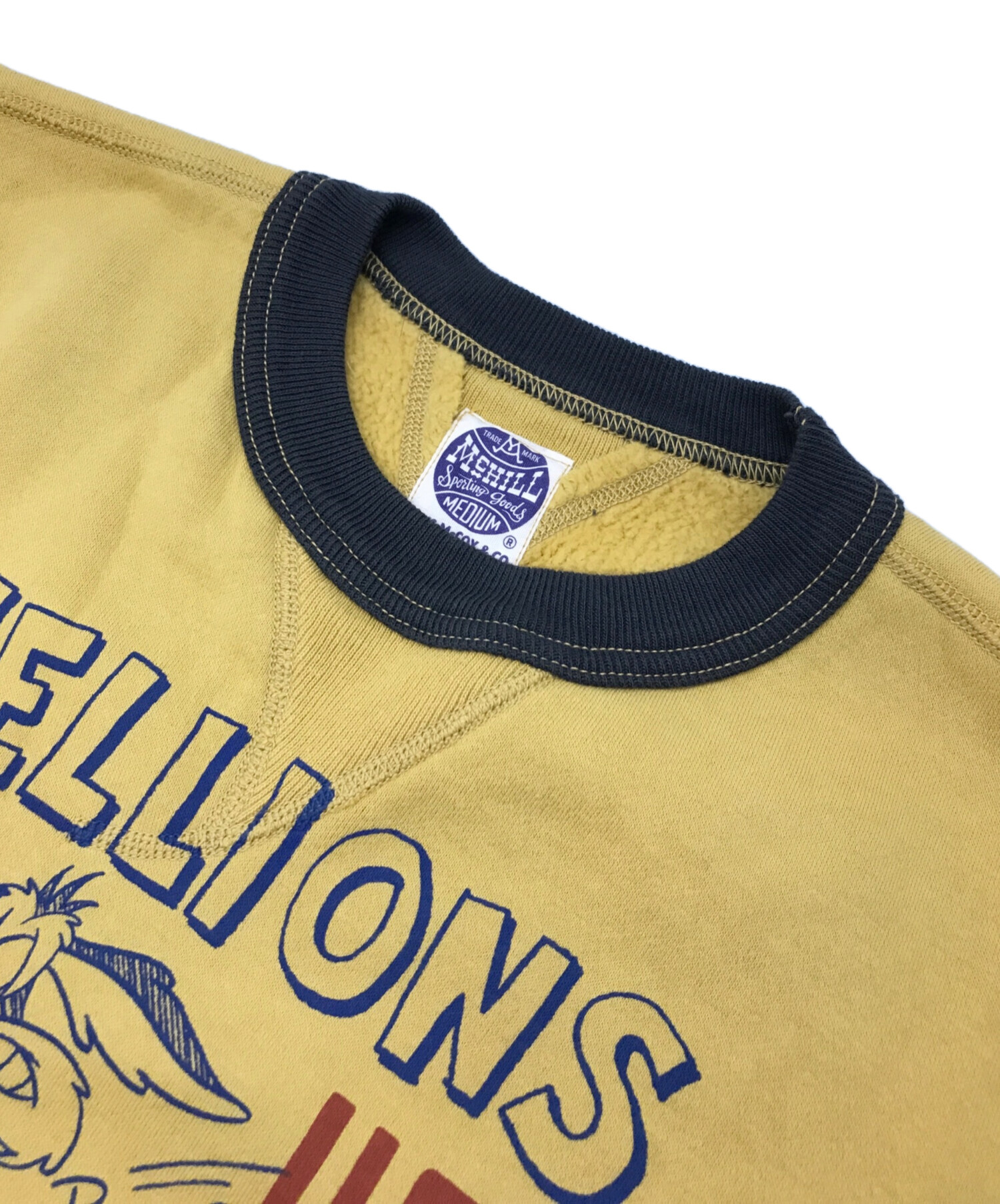 McCOY】スウェット フェード USMC 前V ナス紺 vintage 古着 McCOY