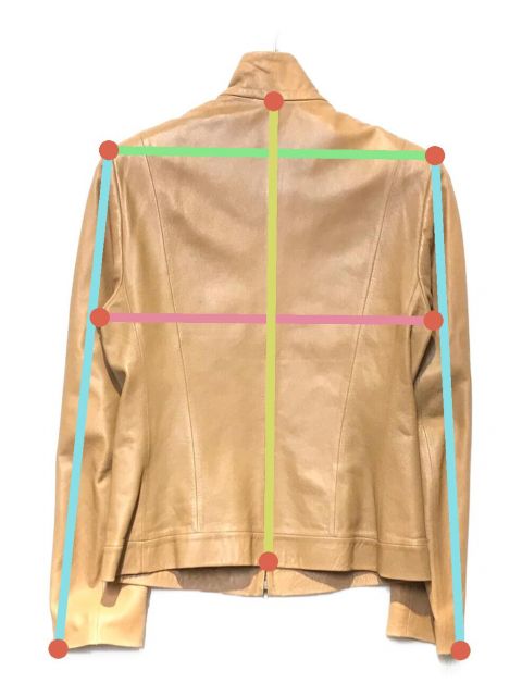 中古・古着通販】LOEWE (ロエベ) レザージャケット ベージュ